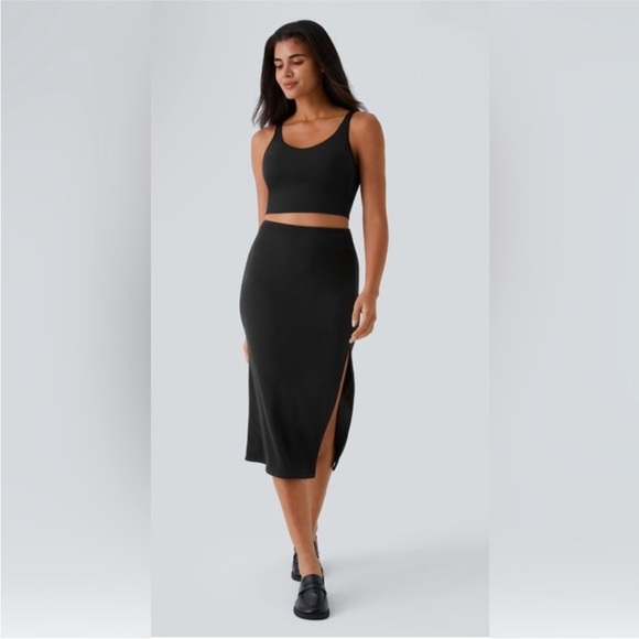 HALARA Dresses & Skirts - Halara Womens Ribbed High Waisted Bodycon Midi Casual Skirt Size XL